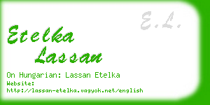 etelka lassan business card